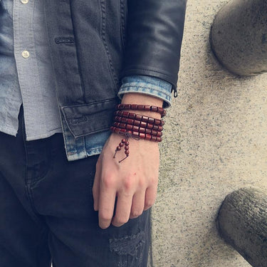 108 Tibetan Redwood Wood Beads Mala Bracelet-Your Soul Place